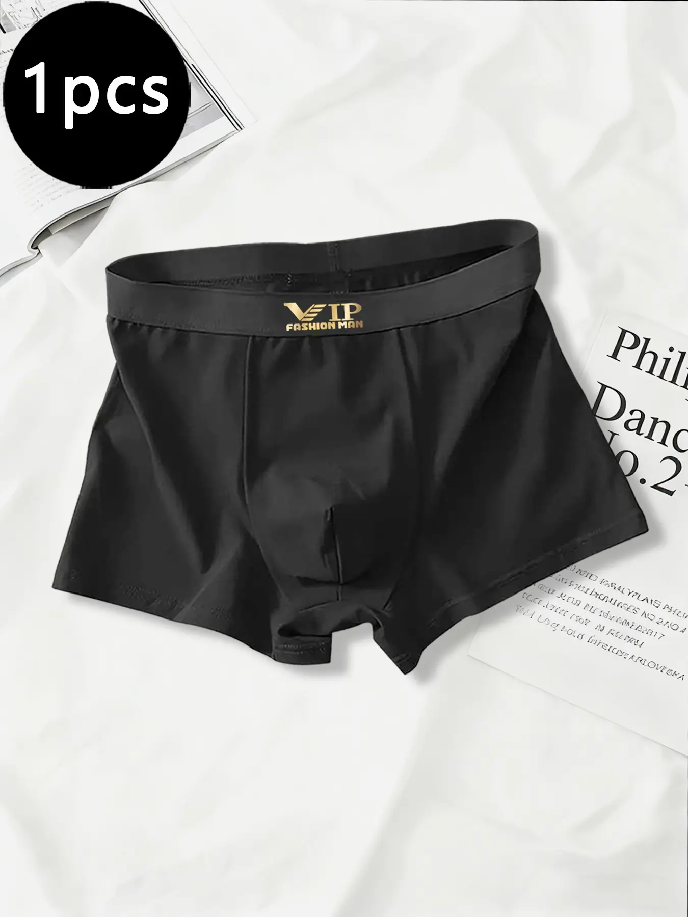 Men's Super Vip Briefs Set, Soft and Stylish Boxer Underwear, Quick-Dry Sports Lingerie, Comfortable Loose-Fitting, All Seasons, Casual Underwear Brief