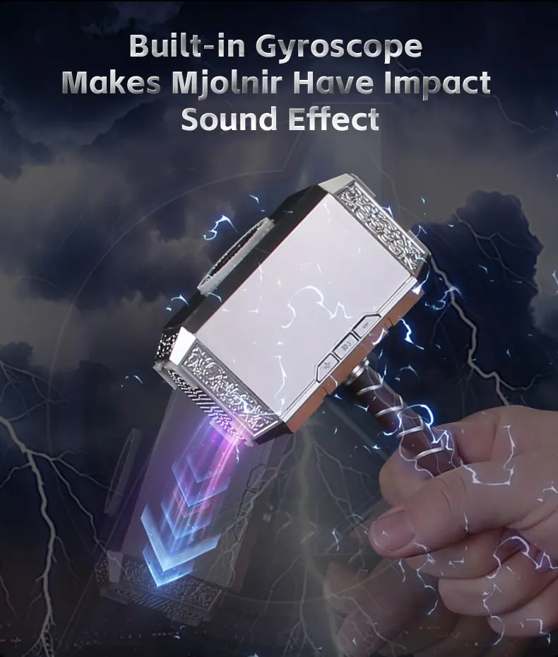 Collectible Pressure-relief Mjolnir w/ Bluetooth Speaker  Model figurine, EDC pressure-relief, multi-functional design,creative gift