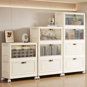 Foldable Storage Cabinet, Stackable Storage Cabinet, 1 Count Multi Layer Storage Box, Clothes Storage Box, Snack Storage Box, Home Organizer for Living Room Bedroom