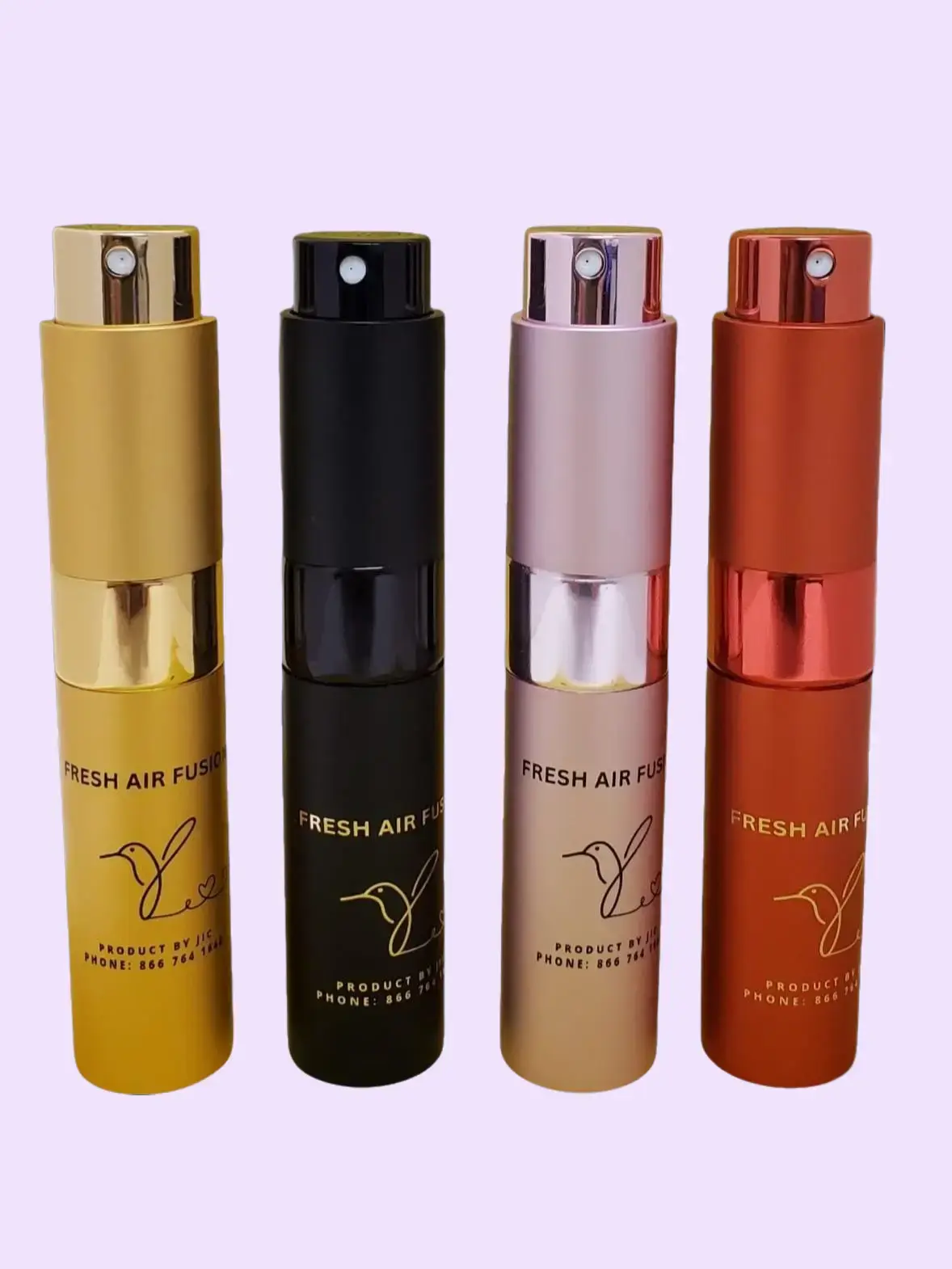 FAF Luxury Metallic Pocket Purse Spray Bottles Multi-Pack - Pack of 4, Ideal for Home Fragrance & Home Care Supplies, Perfect Gift Option