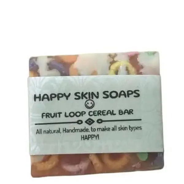 Happy Skin Soaps - Fruit Loop Bar Soap Scented like Fruit Loops Cereal