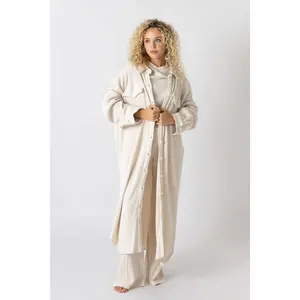 Suited Flannel Jacket in Oyster