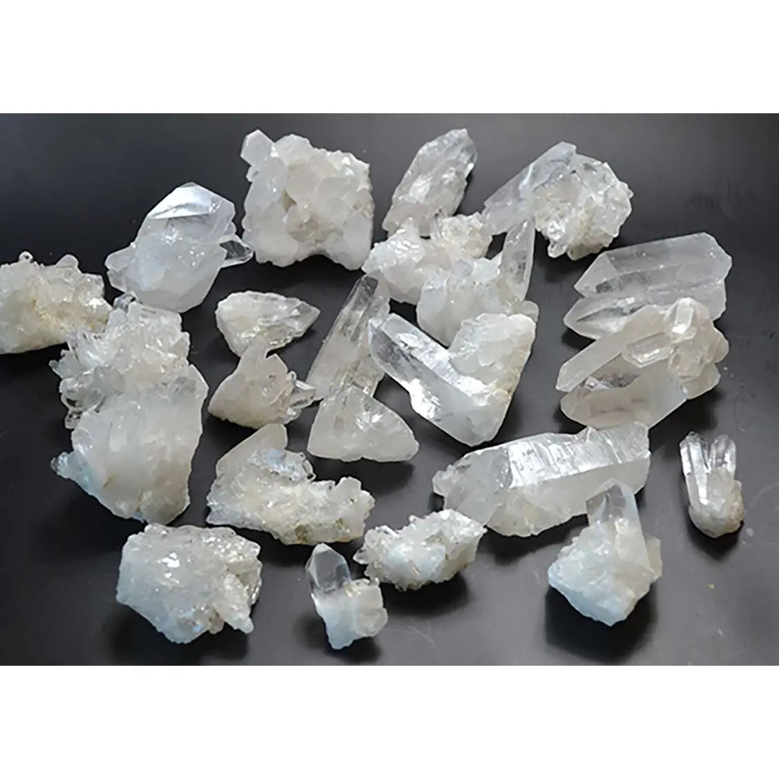 Quartz Cluster Flat 3 Pounds Bulk — Raw Clear Quartz Specimens