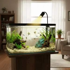 Versatile 3/12 W Fish Tank Clip Lamp Dimming Flexible Bendable LED Aquarium Light Waterproof Practical Grow Light Reptile Tank