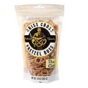 Parmesan Garlic Flavored Pretzels | 10 oz | Criss Cross Pretzel Boss
