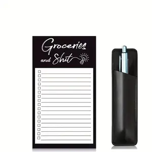1 Magnetic Shopping List Notepad with 1 Pen Set [Pen not included]