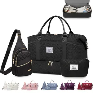 3PCS Outdoor Multipurposebackpack For Travel, Ladies' Handbag, Crossbody Bag, MakeupBag, Beach Travel Bag, Storage , Gym , Multi-purpose Bag For Outdoor
