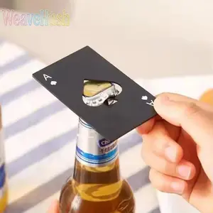 2026 Novelty Stainless Steel Ace of Spades Bottle Opener, Creative Playing Cards Poker Design Credit Card Size Beer Opener, Portable Slim Bartender Tool for Home Bar Party Camping Travel, Perfect Gag Gift for Men Card Players & Wine Lovers