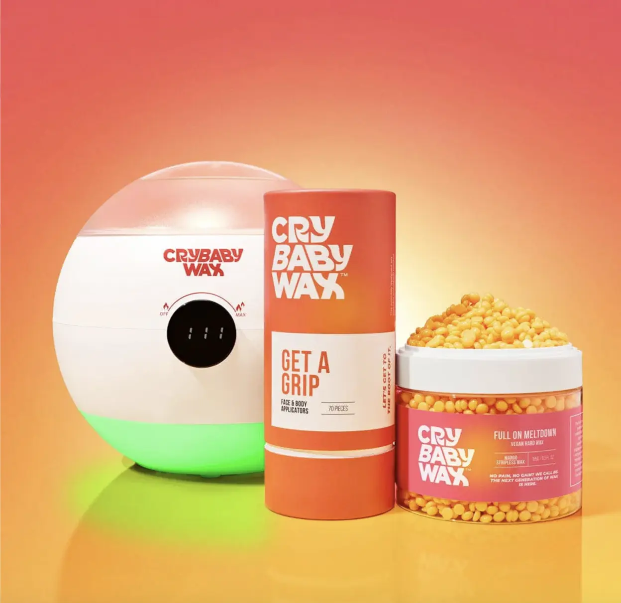 Crybaby Wax Starter Kit For Less Painful Waxing and PCOS Facial Hair
