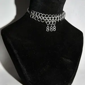 choir chain Handmade Chainmail Jewelry - Aluminum “Abundance” Necklace with Steel Pendants