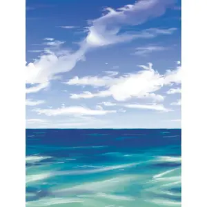 30 ft. x 4 ft. Design-a-Room Pirate Ocean Plastic Wall Background