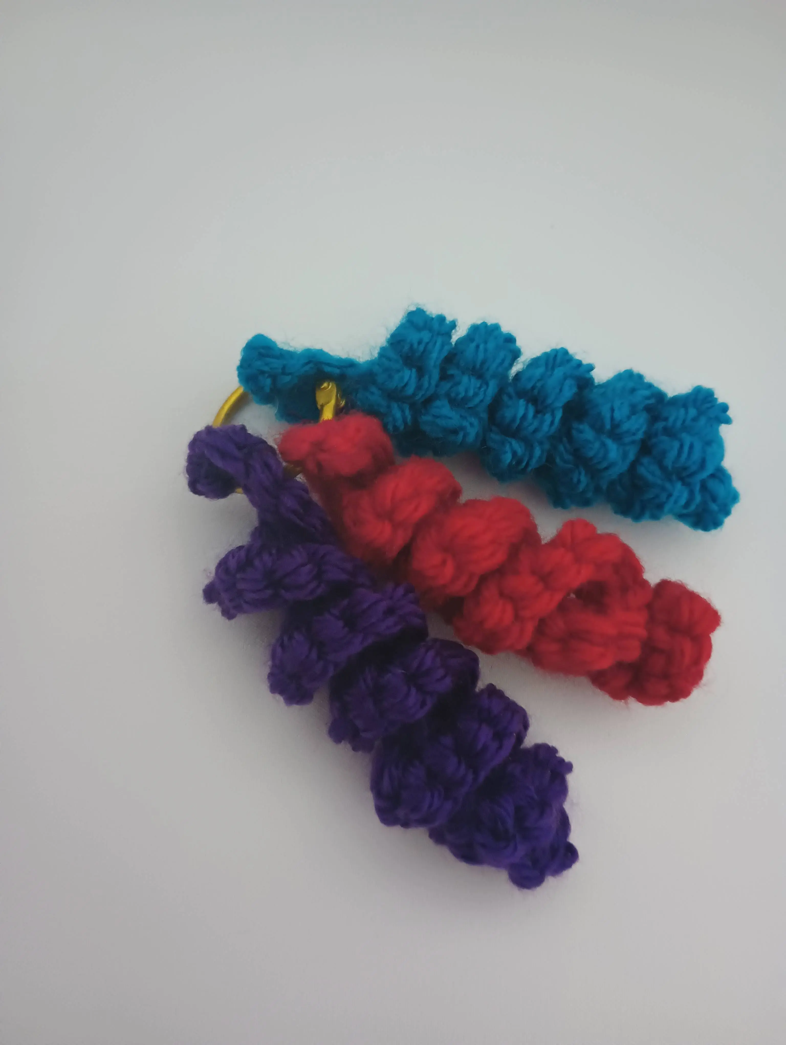 Beginner Crochet DIY Kit with Class Curly Swirly Keychain Includes 30-minute Class, Written Pattern, Crochet Skill Picture/Video Instruction