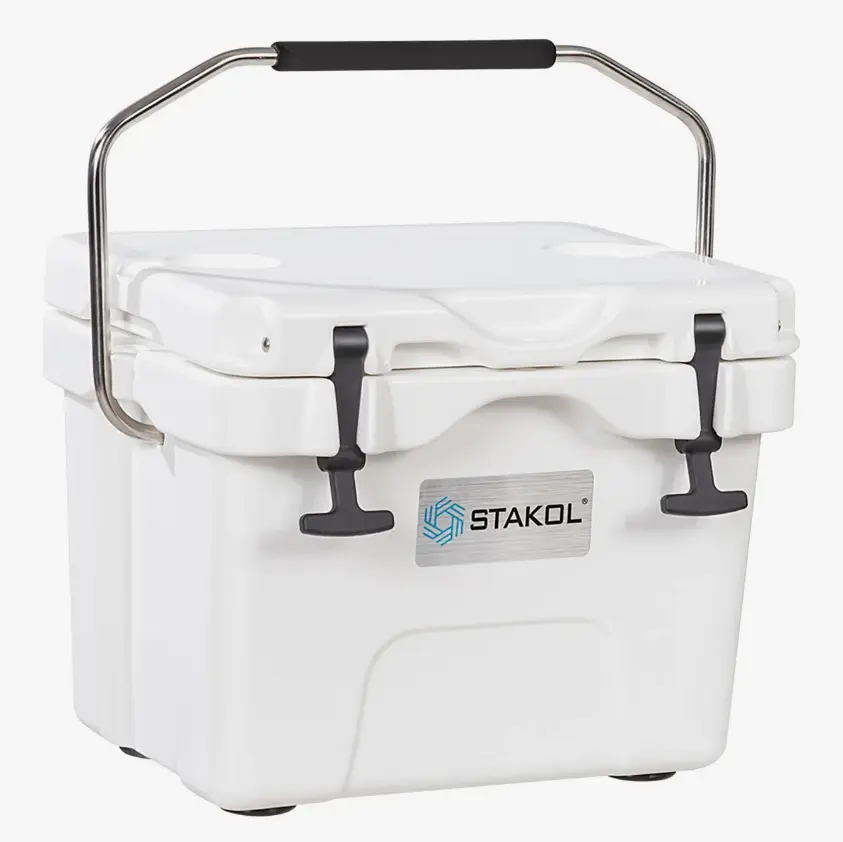 Costway 16 Quart Cooler Portable Ice Chest Leak-proof 24 Cans Ice Box for Camping, beverage chiller, portable icebox, outdoor picnic, road trips, beach travel, fishing adventures