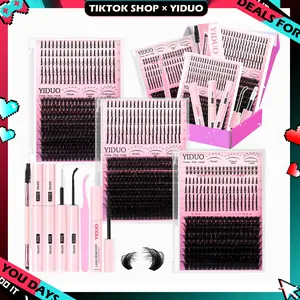 YIDUO Lash Clusters Kit with Spikes Bottom Lashes Extensions 816Pcs Bulk Packs with 2X Bond&Seal Wispy Individual Fake Eyelash Kit Wholesale Large Pack for Beginners Gift Choice DealsforYouDays