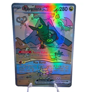 Rayquaza EX Custom TCG Card - Rainbow Holo Finish - Bubble Series [Mr. PokéPocket]