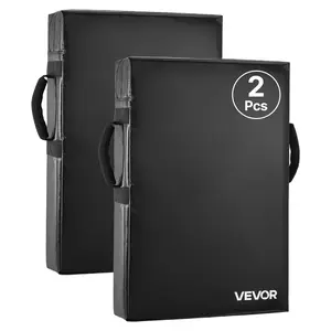 VEVOR Football Blocking Dummy, 24x16 in Blocking Pads, Kick Shield Pad with Handles, High-Density Sponge Tackle Dummies, Heavy Duty Training Equipment for Basketball Hockey Lacrosse, Black, 2PCS