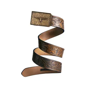 Mission Belt 40mm WESTERN BULL Buckle with Full Grain Leather Strap