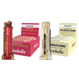 Barebells Peanut Butter and Jelly & White Chocolate Almond - Protein Bar Bundle