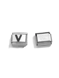 Stainless Steel DIY Letter Charm Spring Module Bracelet Accessory, Unisex Trendy Daily Jewelry, Modular Chain Set, Durable Multifunctional Gift