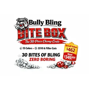 Bully Bling Bite Box - enjoy 600g or 1200g of glass rhinestones