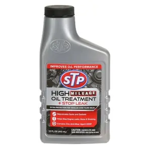 3x Stp High Mileage Oil Treatment + Stop Leak - Automotive Engine Repair Solution Additive Fluid Performance Booster Seal Restorer Protection Lubricant Maintenance Vehicle Care Heavy Duty Wholesale Lot Bundle Bulk Pack 15oz Fluid Ounces Oz