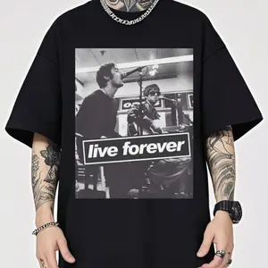 #Oasis Live forever t-shirt, #Oasis Merch shirt for Live '25 show 90s band t-shirt, Y2k Style, Music tour Merch for fan Oasis SJY