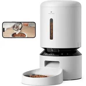 Smart Automatic Cat Feeder with HD Camera, 5G Wifi, 2-Way Audio & Night Vision - Perfect for Cats & Dogs!