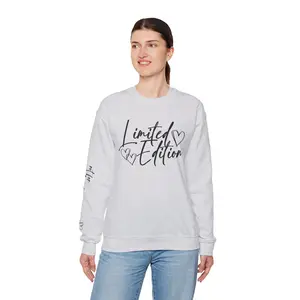 Limited Edition Script Hearts Sweatshirt | White Crewneck