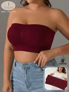 Women's Seamless Smooth Strapless Bralette, Medium Support, Full Coverage, Backless Design, Comfortable Breathable Innerwear Fit for All Seasons