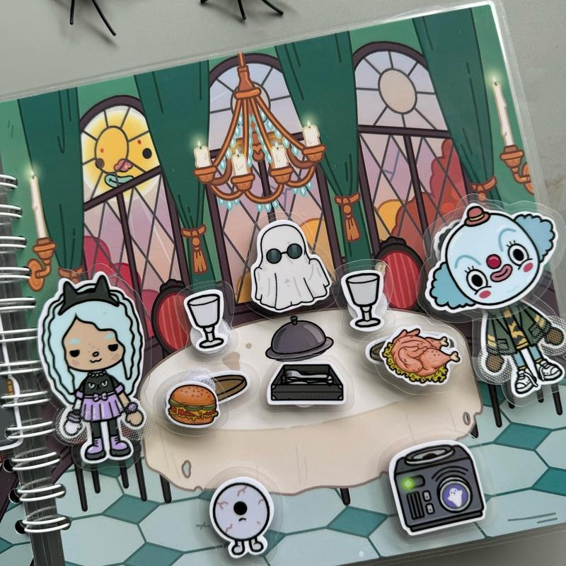 Halloween activity book, busy book, educational paper dress up dolls, toddler paper doll house, lulu printable paper dolls