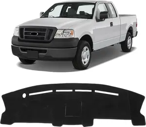 KUST Car Dash Cover for Ford F-150 2004-2006 2007 2008(XL, STX, XLT, FX4, Lariat) Left Hand Driving Polyester Non-Slip Center Console Dash Cover Interior Accessories for F150 Sunshade No Glare Black