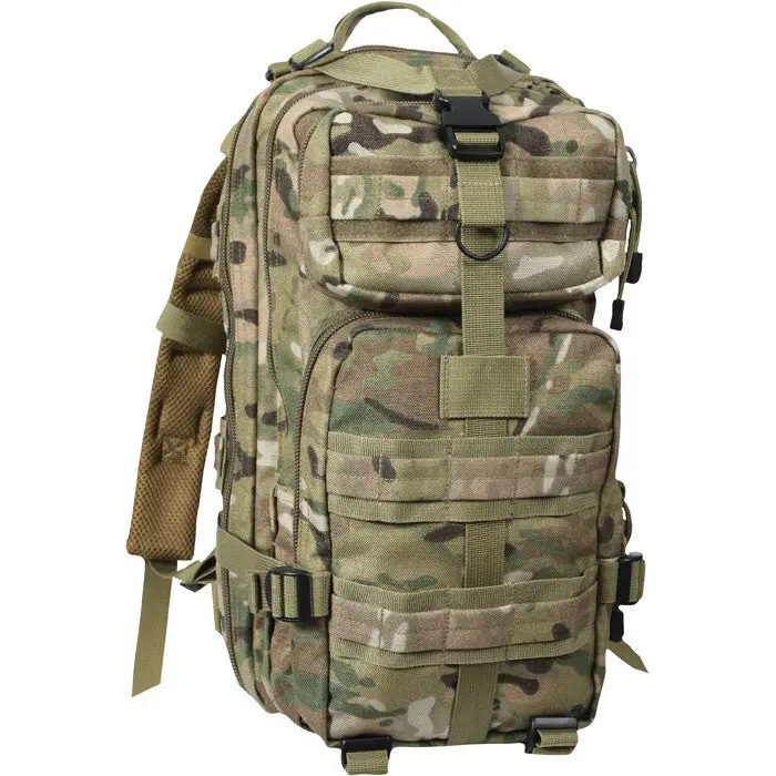 Medium Transport Backpack - MultiCam Cordura Nylon, Military GI Government Issued Style, MOLLE Compatible, Camouflage, Multi-Function, Adjustable Shoulder Strap, Waterproof Liner, Mesh, 17"X8.25"X4.25", 3.5"X6.5"X2.25", Great for Hunting & Camping