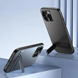 Magnetic Phone Case with Invisible Bracket, 1 Count Anti-slip & Anti-fingerprint Phone Protective Cover, Phone Accessories for iPhone 16/16 Plus/16 Pro/16 Pro Max
