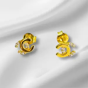 21K Gold Kids Mini Studded Earrings