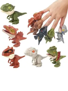 Dinosaur Finger Bite Toy Set with Cartoon Models, Realistic Movable Dinosaurs for Boys Aged 3-15, Perfect Youth Gift and Kids' Exchange Toy