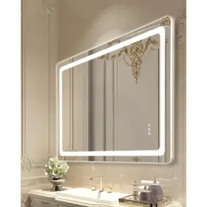 VEVOR LED Bathroom Mirror, 36x 48 LED Bathroom Vanity Mirror with Frontlit and Backlit, Anti - Fog Memory Mirror with Lights, Stepless 3 Colors Temperature Dimmable Bathroom Mirror, Wall Mounted