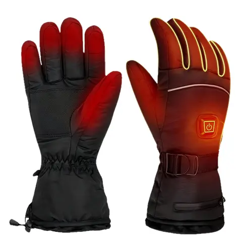Heated Gloves with 3 Temperature Settings Unisex for Winter Sports Skiing Mountaineering Hiking AA Battery Compatible(Batteries and charger not included)