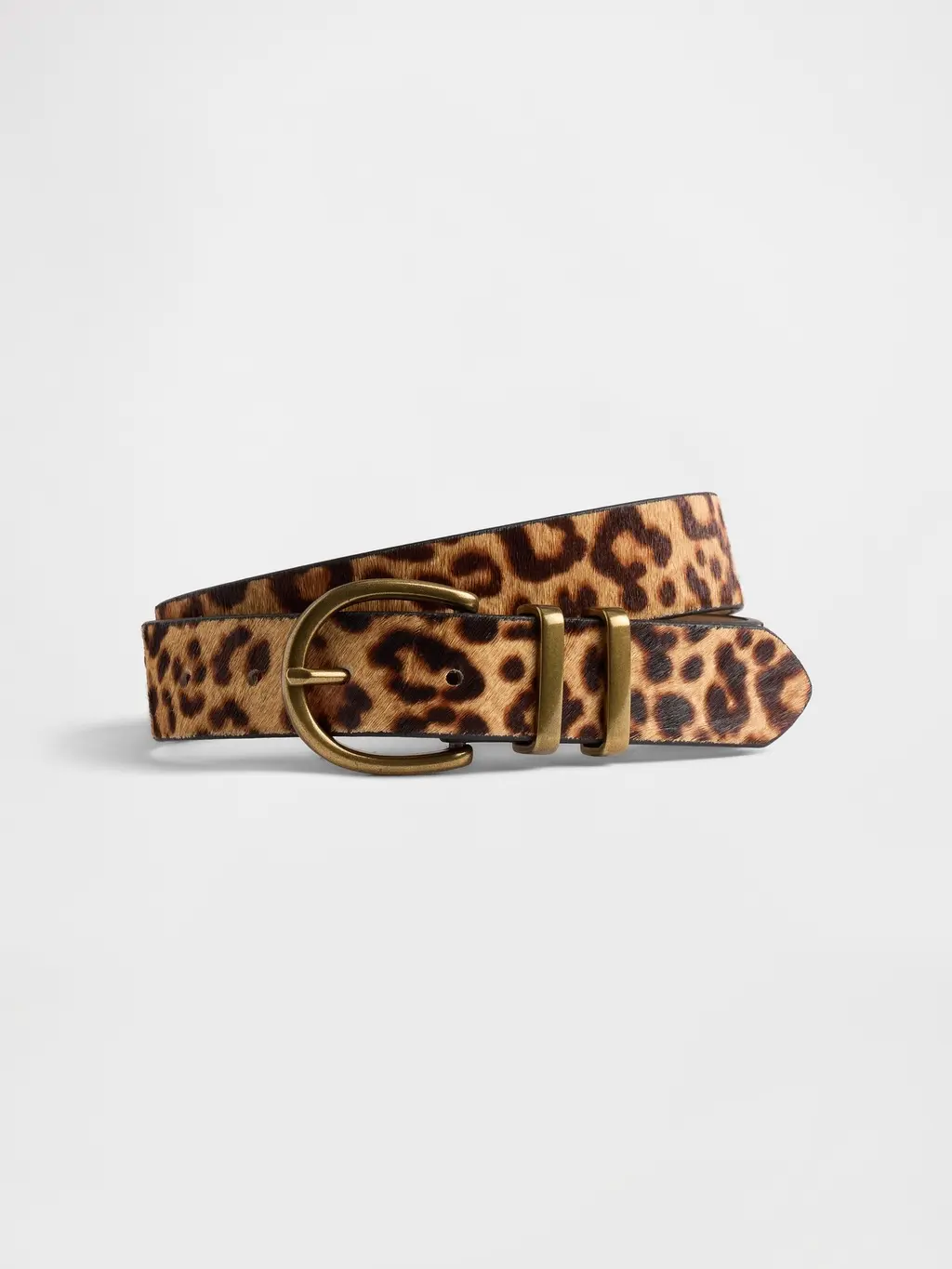 Gap Women's Leopard Calf Hair Belt Gap Women's Leopard Calf Hair Belt