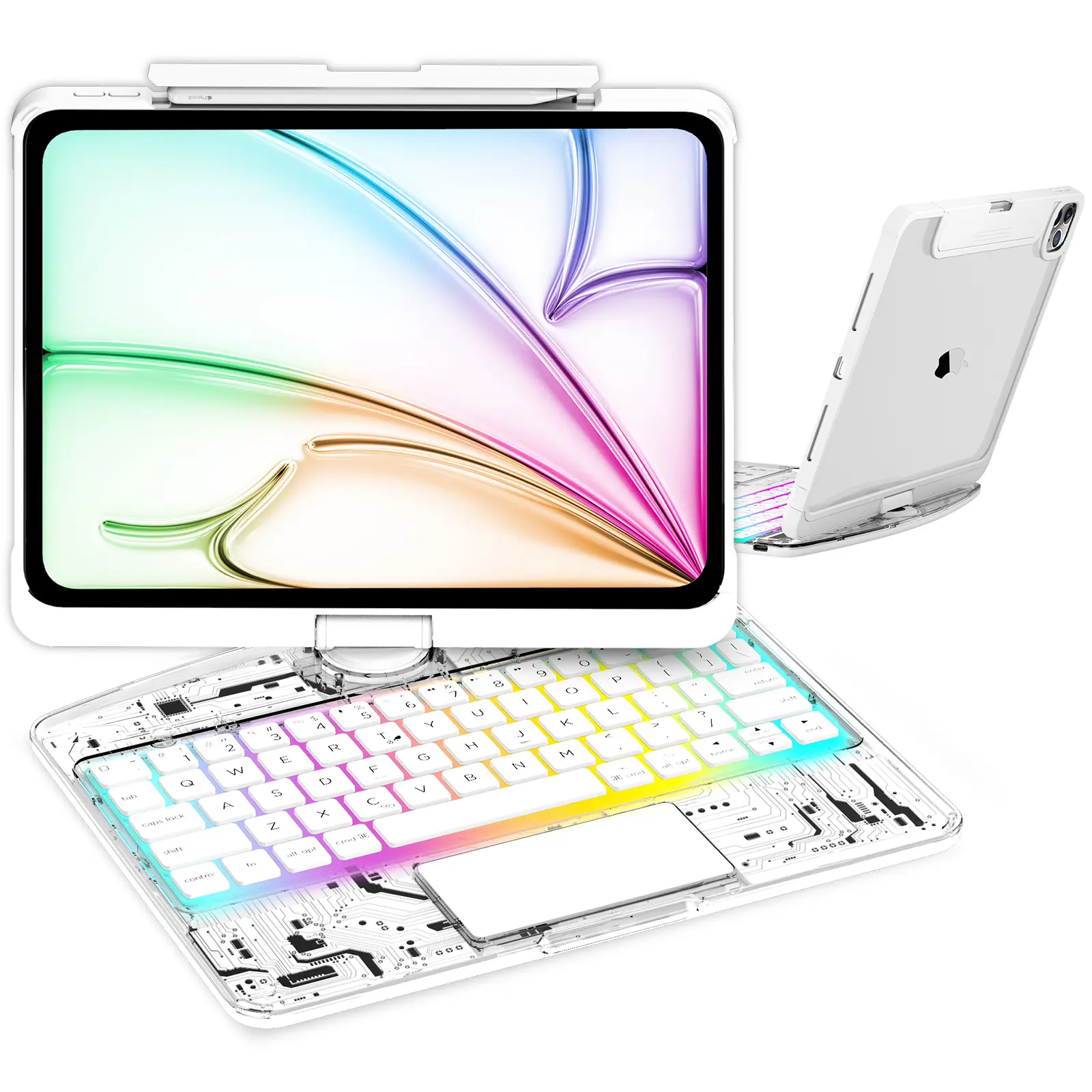Transparent white (no include ipad）