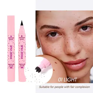 Waterproof Dual-Ended Freckle Pen, Realistic Freckle Stamp & Fine Tip Eyeliner, Long-Lasting, Quick-Dry, Suitable for All Skin Types, Makeup