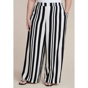 ELOQUII Women's Plus Size Pull On Wide Leg Pant