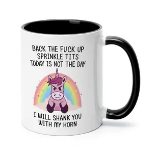 Funny Unicorn Mug I May Sparkle, But Don't Underestimate My Rage - Funny Gift Mug For Best Friend Cup Ceramic Drinkware