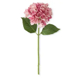 20 Inch Pink Real Touch Hydrangea Spray
