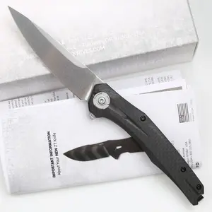 Folding knife, high-quality knife, carbon fiber handle, high hardness blade, portable pocket knife, fruit knife, men's and women's gifts