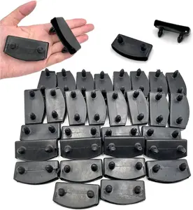 30 count 54x9mm Black Replacement Bed Slat Plastic End Caps Holders for Holding Securing Wooden Slats Bed Base,Width 54mm x Height 9 mm (Inside Dimension)
