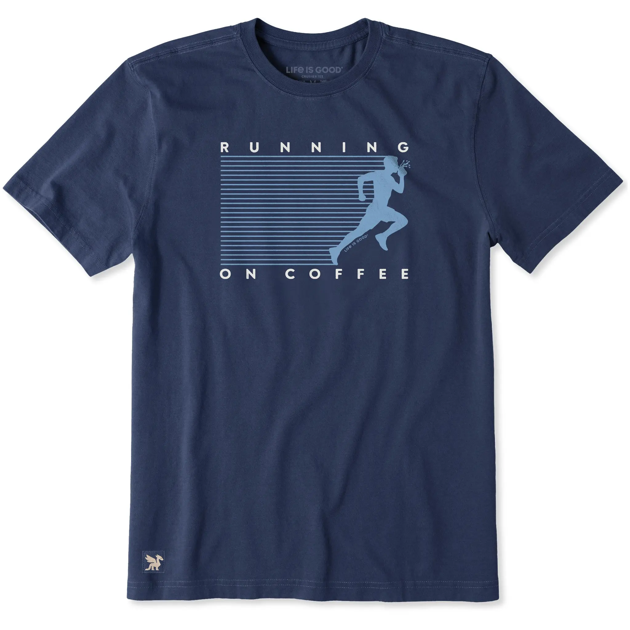 Men's Running on Coffee Short Sleeve Crusher Tee