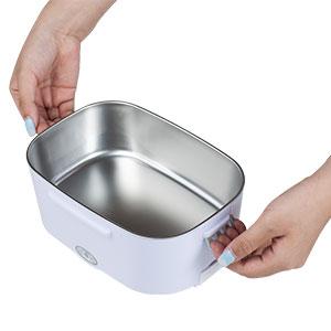 Electric Lunch Box for Adults, 1.5L 60W Leakproof Heated Lunch Box | 12/24/110/220V Portable Food Warmer for Car, Truck, Office with SS Fork&Spoon and Insulated Carry Bag , Lonchera Para Trabajo