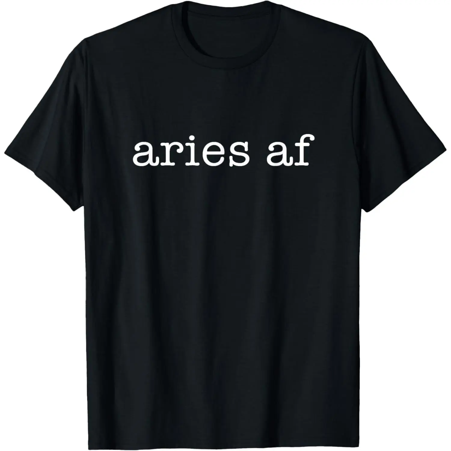 Men's Aries AF Astrology 3-4 Birthday Zodiac Funny Short-Sleeve Basic Casual T-Shirt, Made in USA, Men's Top, Tshirt, Shortsleeve, Cotton, Menswear, Round Neck, Print, Zodiac Print, Straight, 4Xl