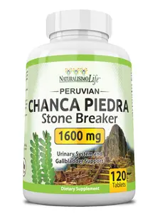 NaturalisimoLife Chanca Piedra Stone Breaker 1600 mg per Serving – 120 Tablets - Peruvian Chanca Piedra