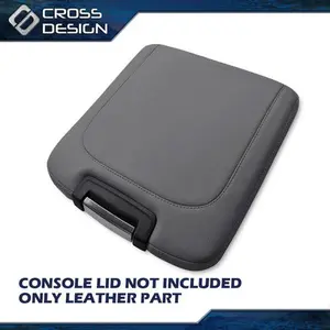 CROSSDESIGN Fit For 2013-2018 Dodge Ram Leather Center Console Lid Armrest Jump Seat Cover
